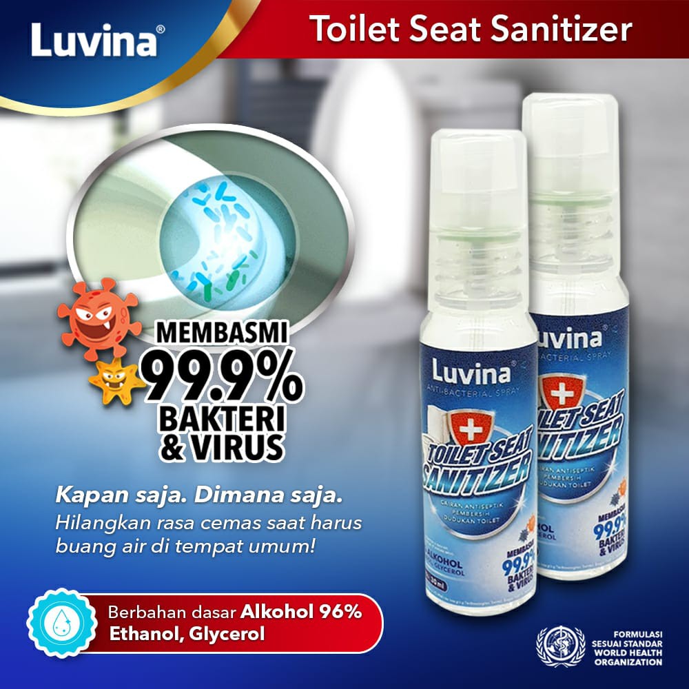 Luvina Toilet Seat Sanitizer Disinfectant Spray - Pembersih Toilet