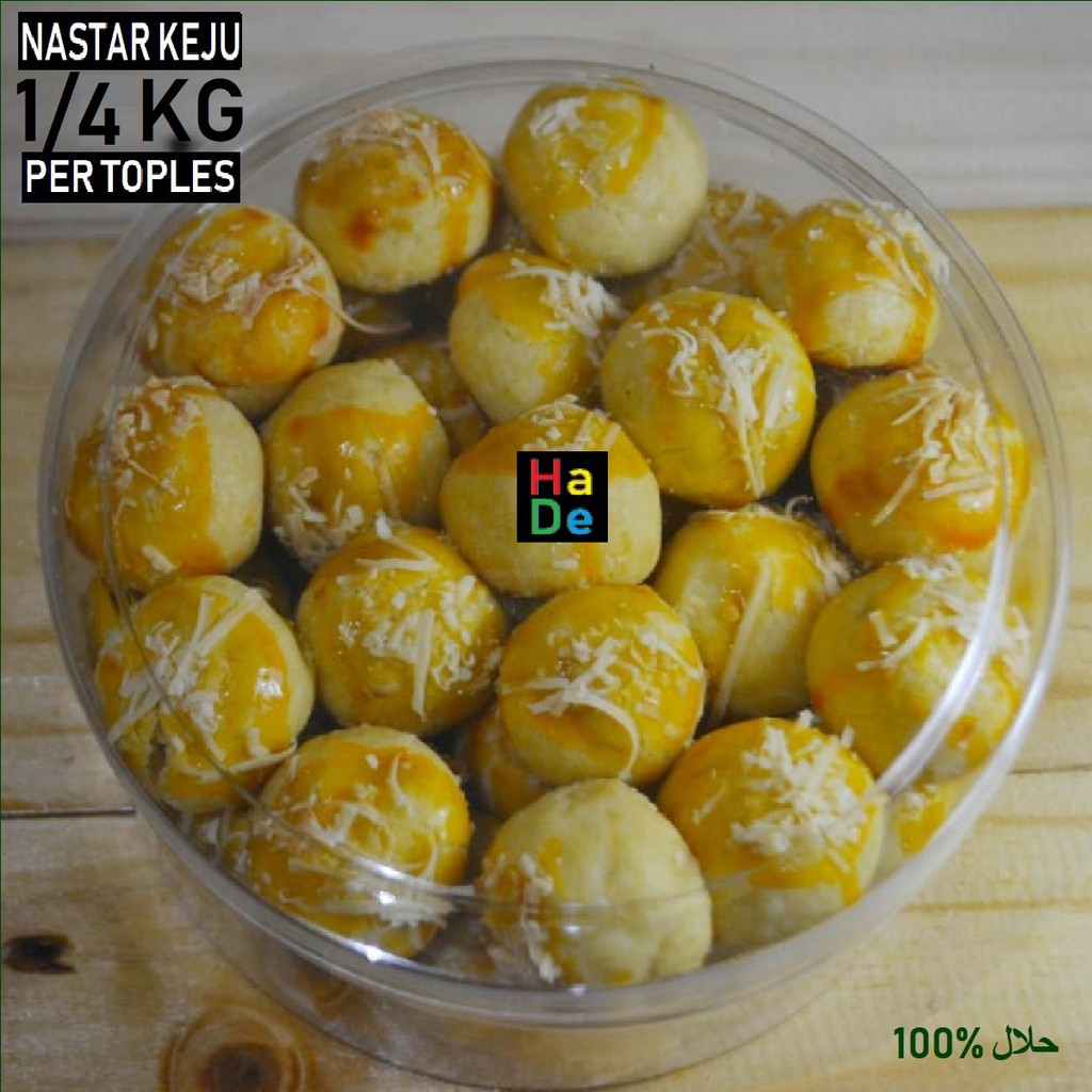 

Kue Kering | Nastar Keju isi Selai Nanas 250 gram (1/4 Kg Per Toples Kiloan) Paket Kiloan Cemilan Jadul Tradisional Parcel Lebaran Murah, Enak, Lembut , Premium - Homa Made HADE