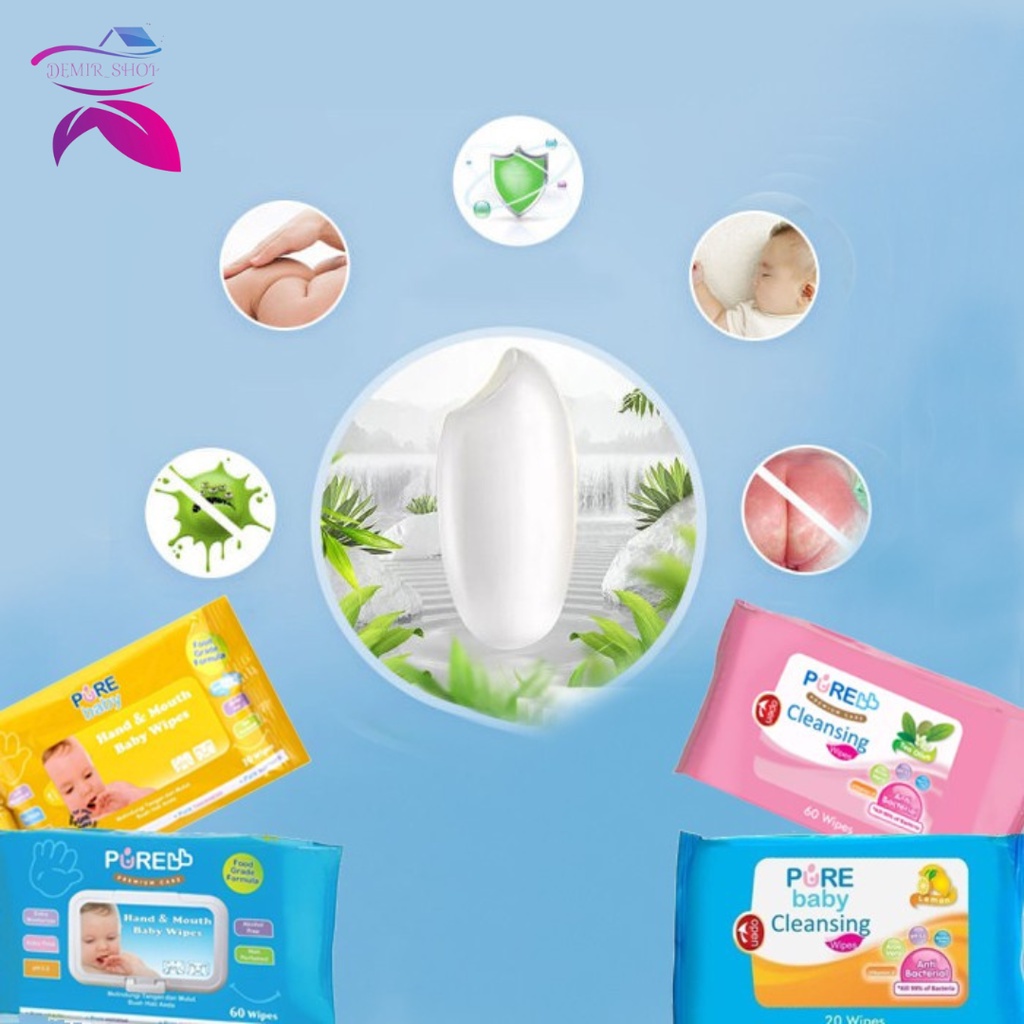 Pure BB Baby Wipes Hand and Mouth &amp; Baby Cleansing Tissue