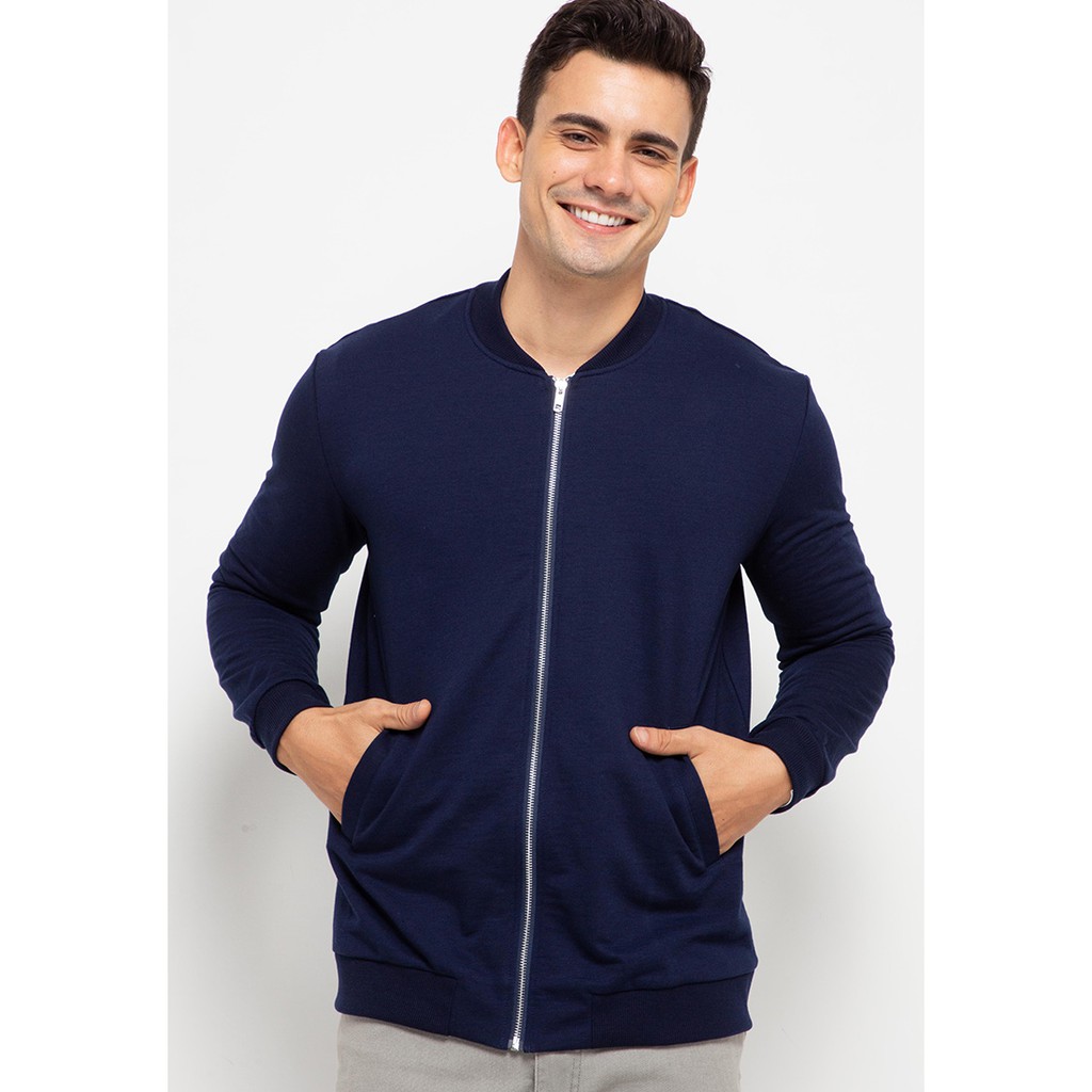 Tolliver Men Relaxed Bomber Jacket Navy