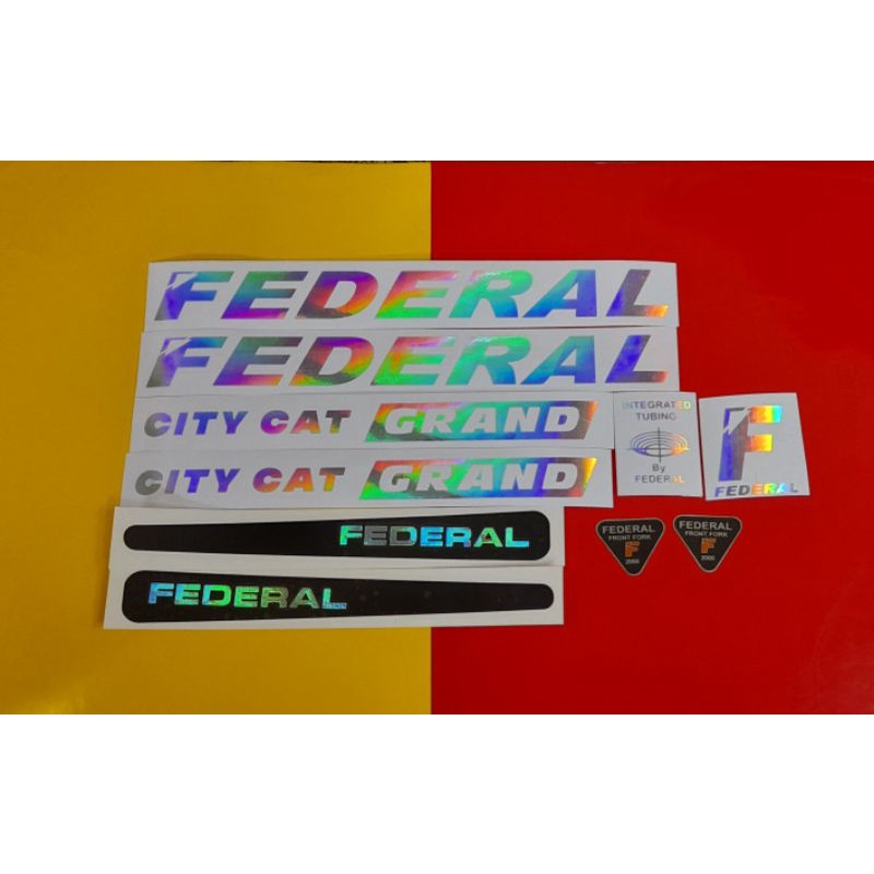 Stiker Sepeda Federal City cat Grand Hologram