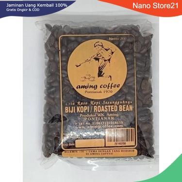 

NS 1 kg 1000 gr Biji Kopi Robusta Aming Coffee Asli Khas Pontianak