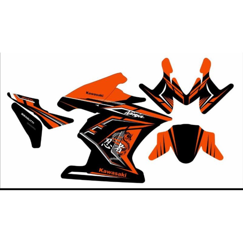 decal ninja 250 karbu / decal motor ninja 250 / stiping motor ninja / sticker motor ninja 250 karbu