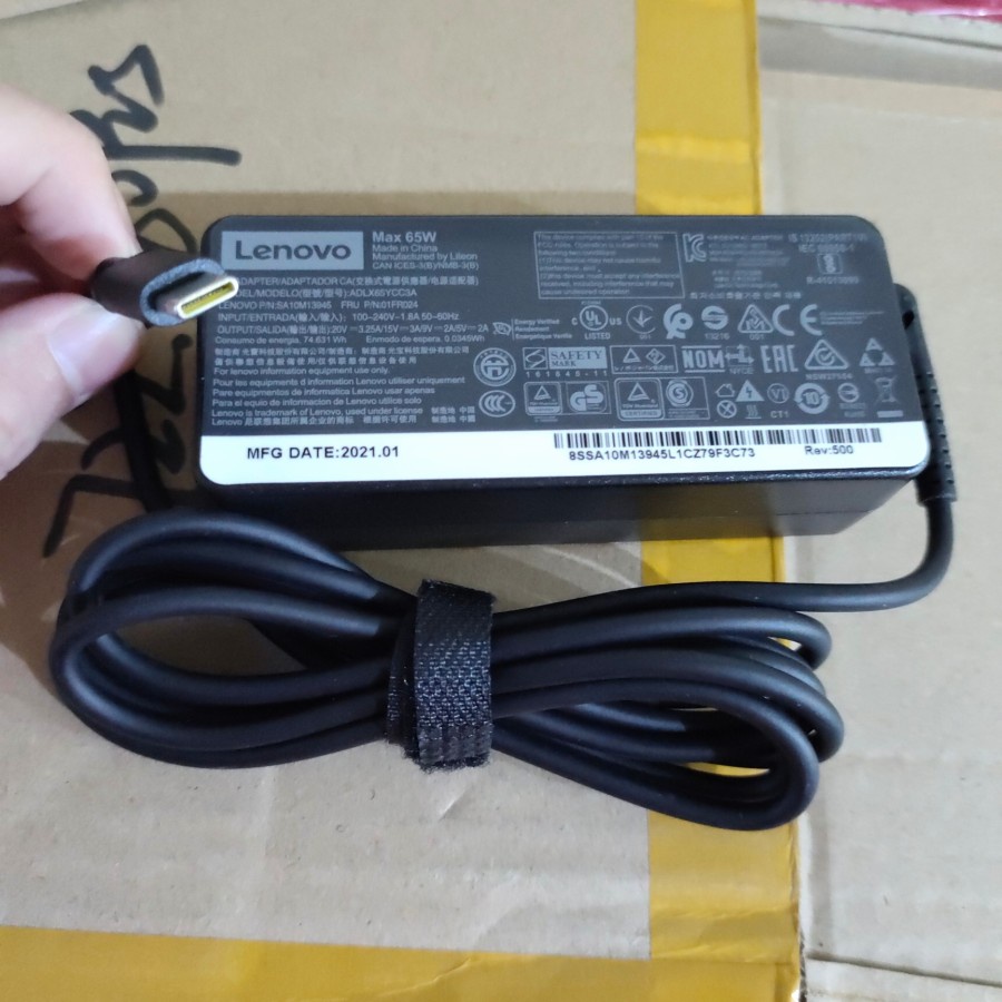 Adaptor lenovo 5 in 1 3.25a type C Original