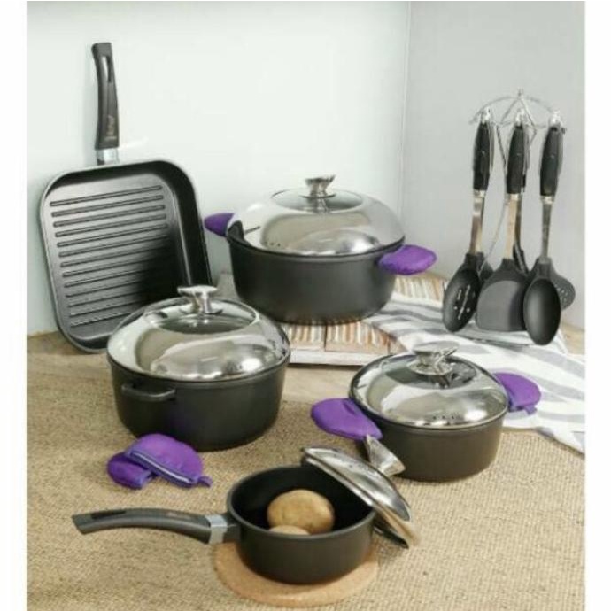 langsung order saja] Ichef black luxury pan