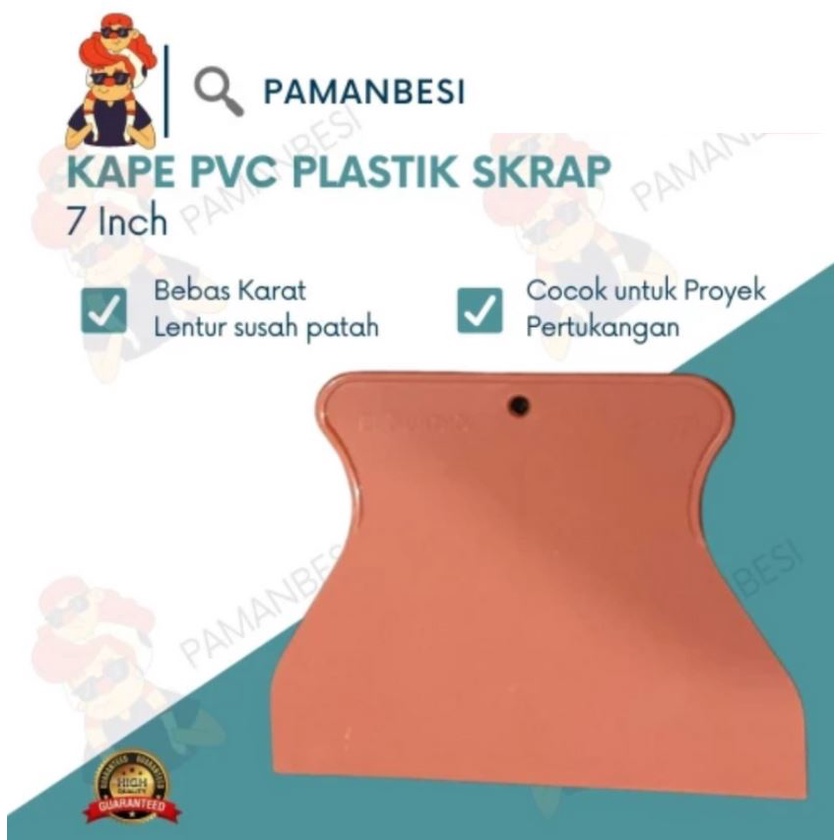 Kape PVC Plastik 7 Inch Scrap Sekrap Skrap Plastic Plamir Tembok Cat