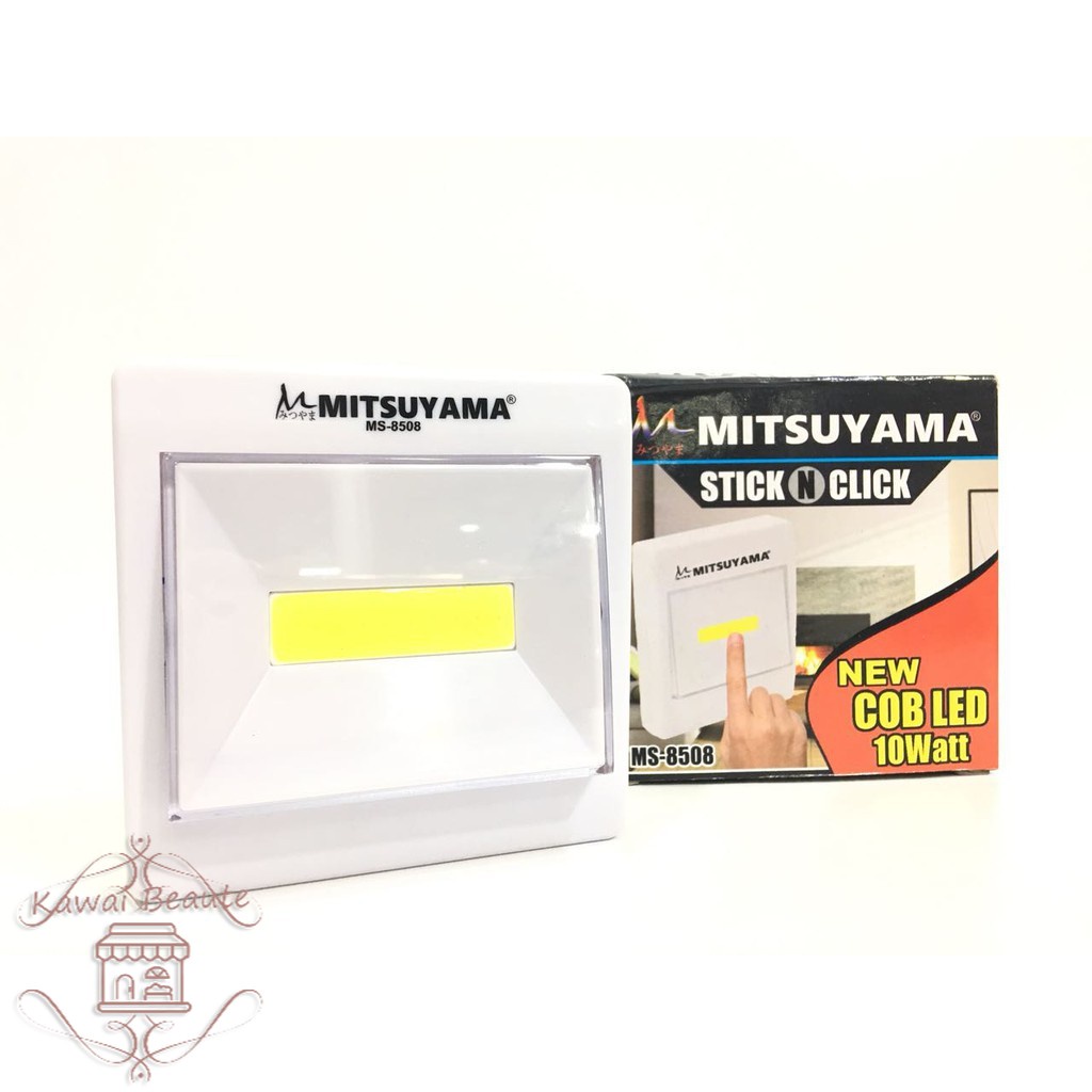 Lampu Emergency Mitsuyama Stick N Click 10 Watt MS-8508 COB LED magnet Model