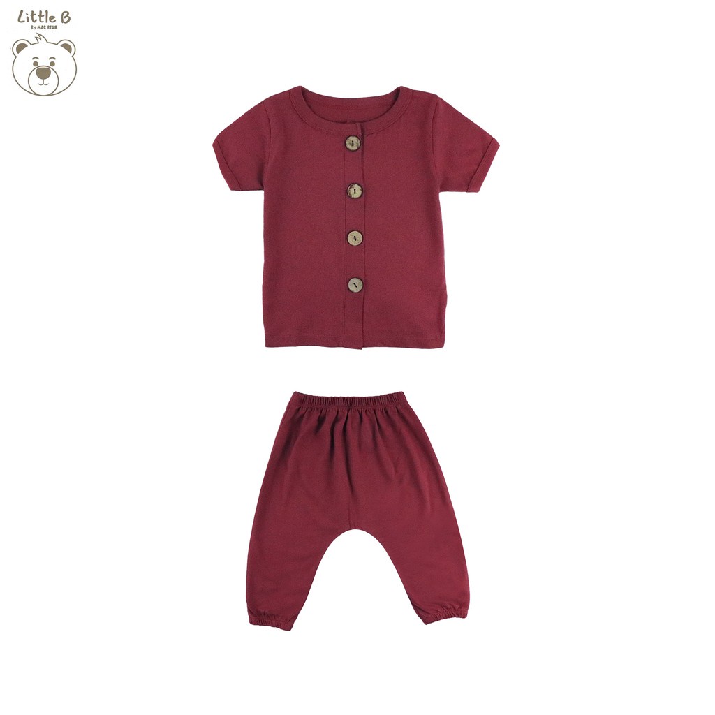 Little B By MacBear Setelan Bayi Basic Collection Little Rafael Newborn - 12 bulan-Cherry Red