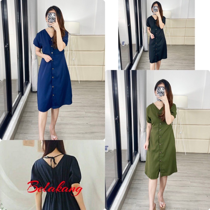 dress basic wanita / dress mirna