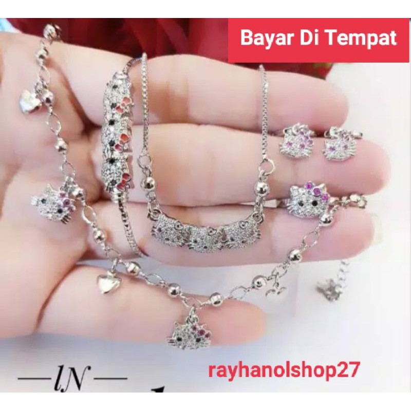 XUPING SET ANAK HELLO KITTY SILVER