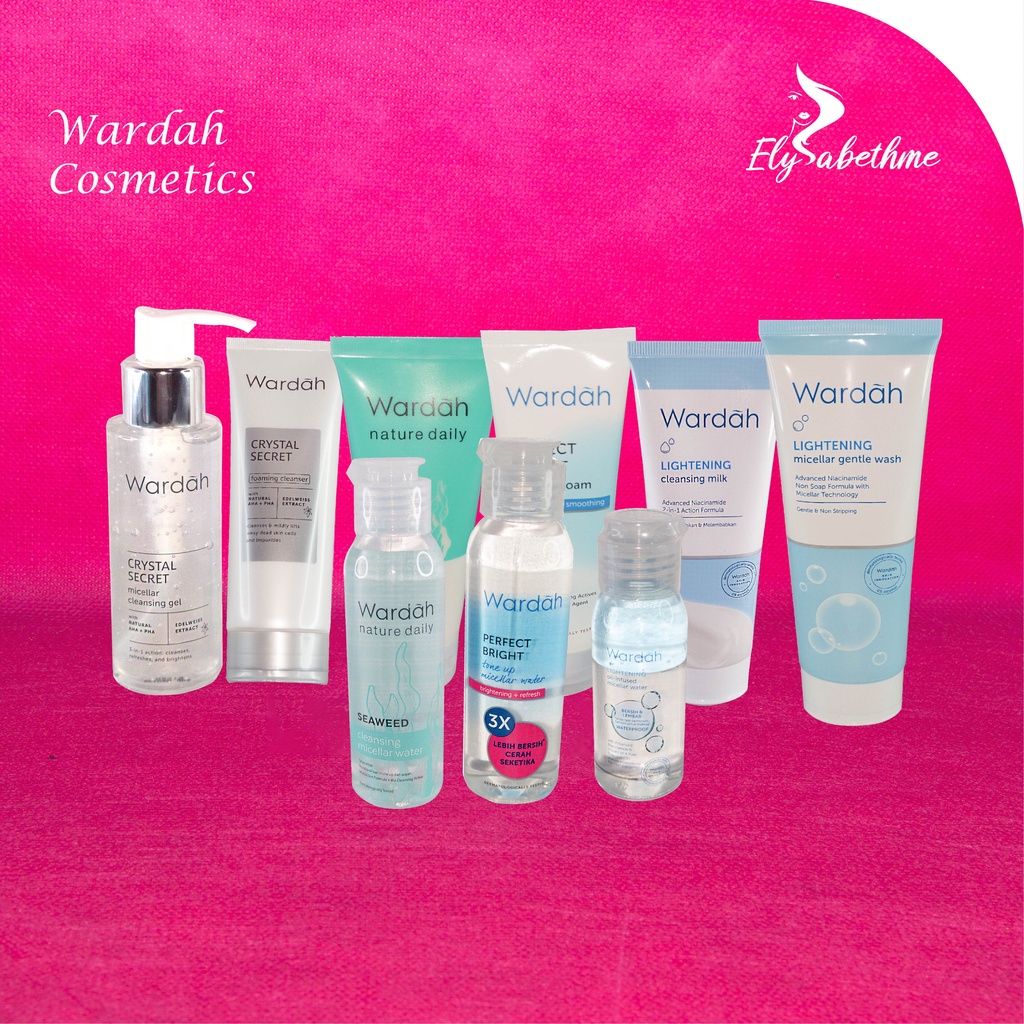 ✿ELYSABETHME✿ Wardah Paket Double Cleansing pembersih wajah dari makeup bedak