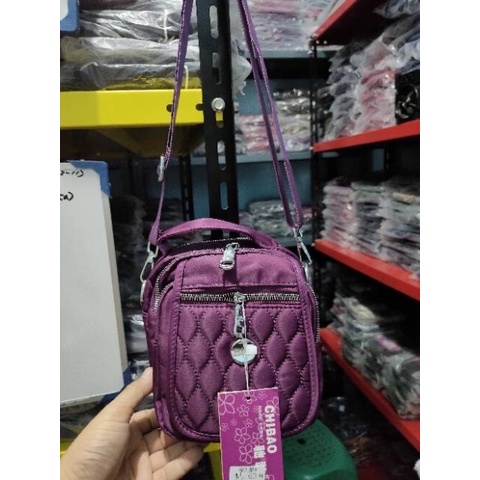 PROMO TAS WANITA Tas Wanita Import Jinjing Selempang CHIBAO CB8202 8202 Bordir Ketupat - Purple TERB