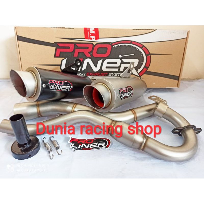 Knalpot Proliner TR 1 R CRF 150 KLX 150 DTracker 150 Titan Black Short Fullsystem Original Proliner