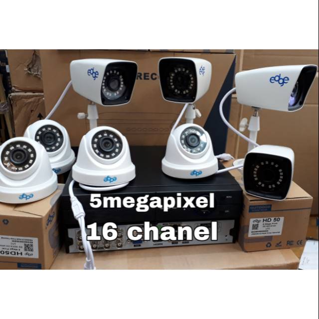 Paket cctv 16ch 5mp edge 2560p ultra 4k komplit tgl pasang