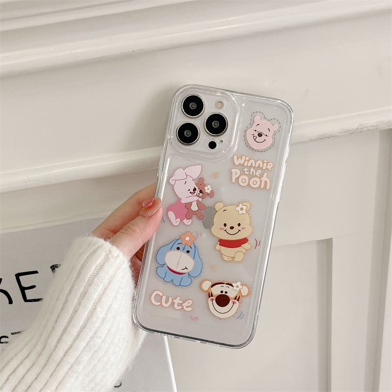 Soft case Transparan Motif Winnie the Pooh Untuk Iphone 11 12 13PROMAX X XS XR XSMAX 6 / 7 / 8 plus