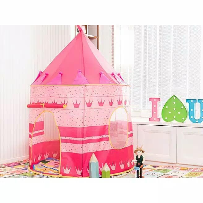 [BISA COD] TENDA ANAK CASTLE 2 WARNA / CASTLE TENT / TENDA ANAK / TENDA ANAK LIPAT