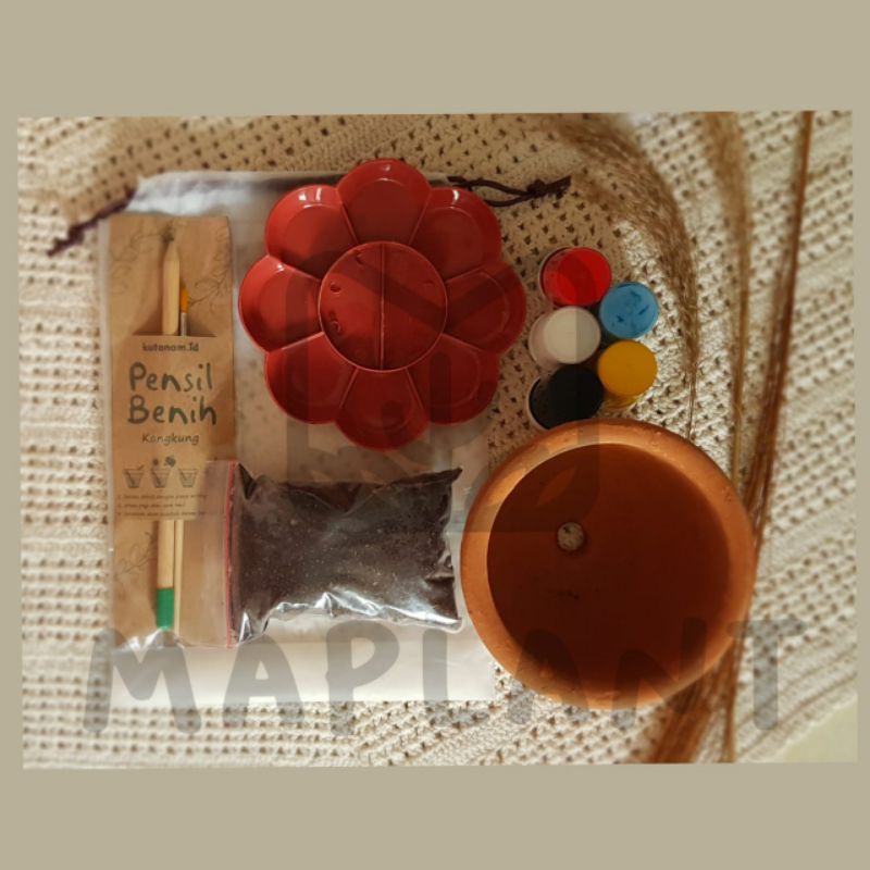 

souvenir / paket melukis / souvenir ulang tahun / paket melukis / paket menanam / paket edukasi / maplant / pot / souvenir wedding / pot lukis / paket prakarya / prakarya