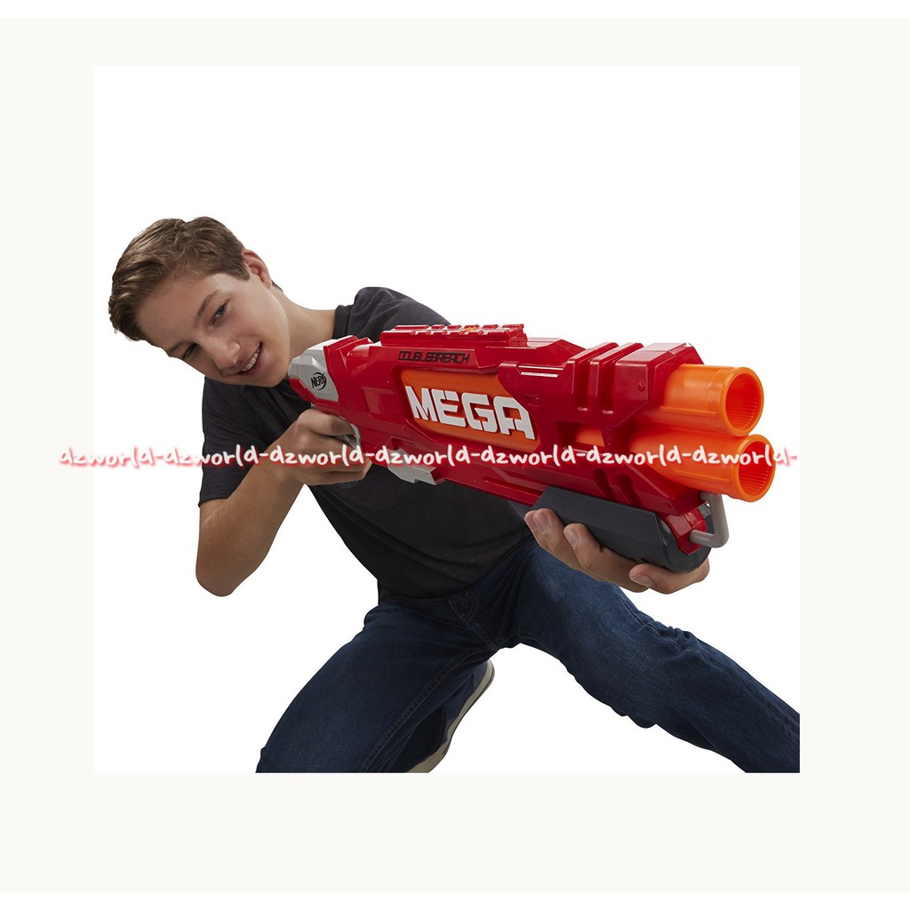 Nerf Mega Doublebreach Mega Gun Mainan Panjang Nerf N-Strike Mega Doublebreach Blaster Original