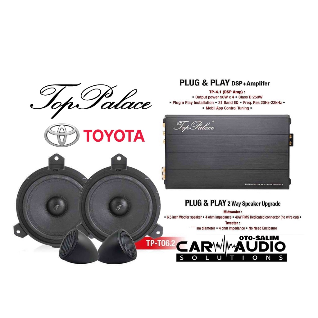 Top Palace Paket Upgrade Audio Mobil Premium Toyota DSP Processor Speaker Set