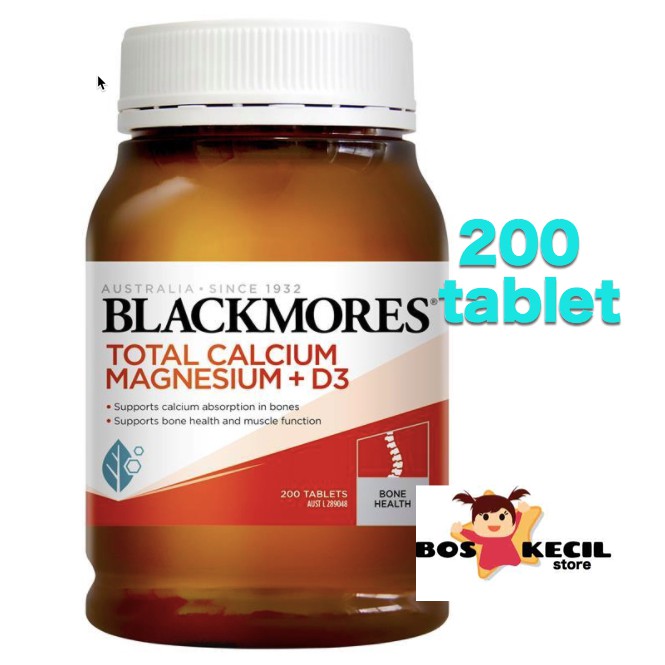 Blackmores Total Calcium &amp; Magnesium + D3 200 Tablets