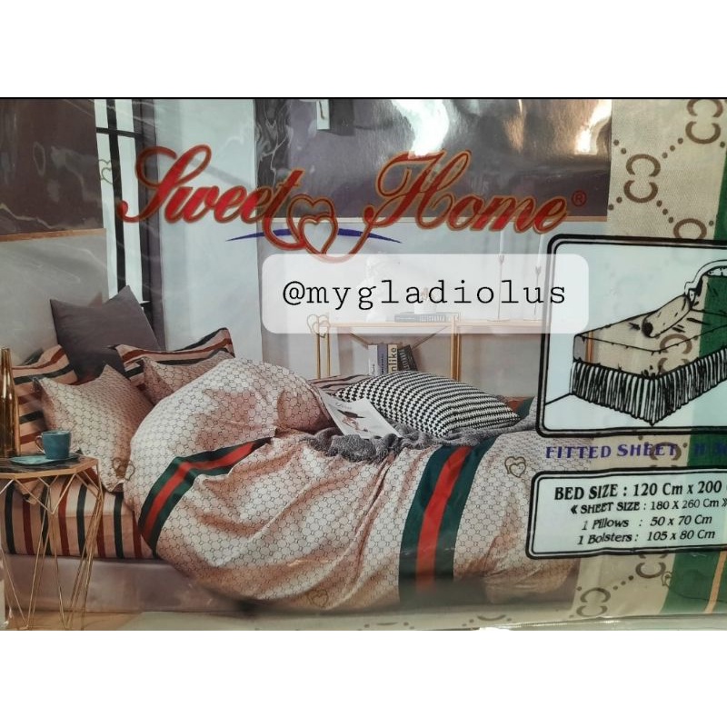 READY Sprei Jepang dan Polos Katun merk Sweet Home ASLI 100% ukuran 100 120 140 160 180 200 cm tingg