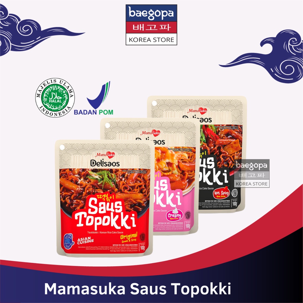 

MAMASUKA Saus Topokki Instan Lezat 100 g Halal | Original Spicy & Creamy