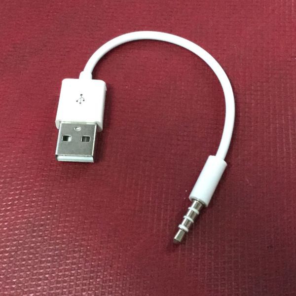 KABEL USB M TO JACK AUDIO 3.5mm garis lingkar 3 charger ipod shuffle