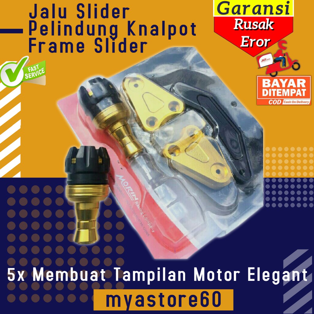 Jalu Slider Frame Pelindung Knalpot Nmax Aerox Frame Slider Jalu Knalpot Aksesoris Variasi Nmax