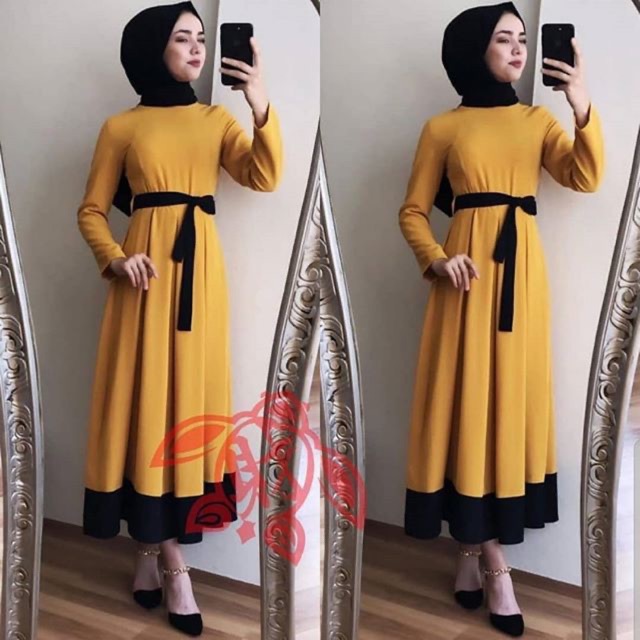 SIMPLE MAXY GAMIS POLOS AD TALI PINGGANG Shopee Indonesia SIMPLE MAXY GAMIS POLOS AD TALI PINGGANG Shopee Indonesia