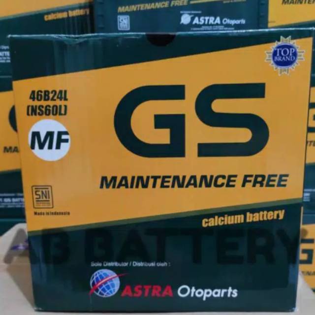 Aki Mobil GS MF Astra NS60L  (46B24L)