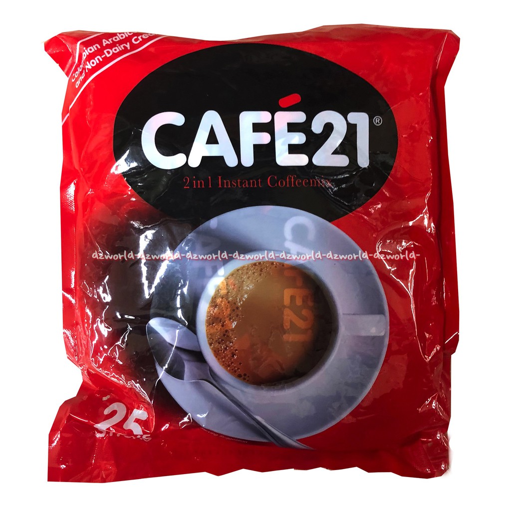 Cafe21 2in1 Instant Coffeemix Kopi Mix Instan Cafe21 Isi 25 Sachets