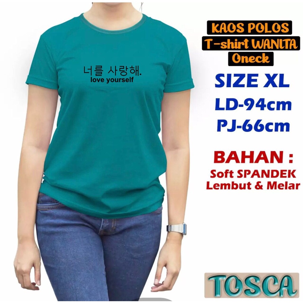 kaos wanita love yourself / baju wanita murah / baju kaos wanita tulisan hangul / kaos cewel tulisan