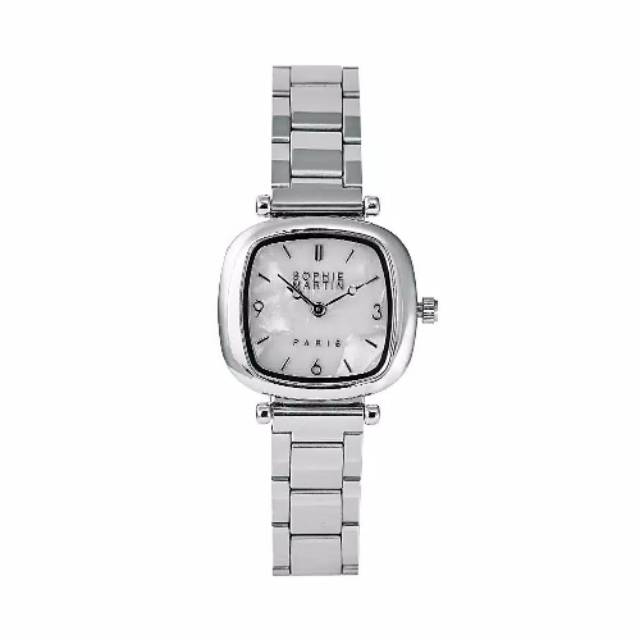 JAM TANGAN WANITA SOPHIE MARTIN PARIS STAINLESS STEEL SILVER HANNA