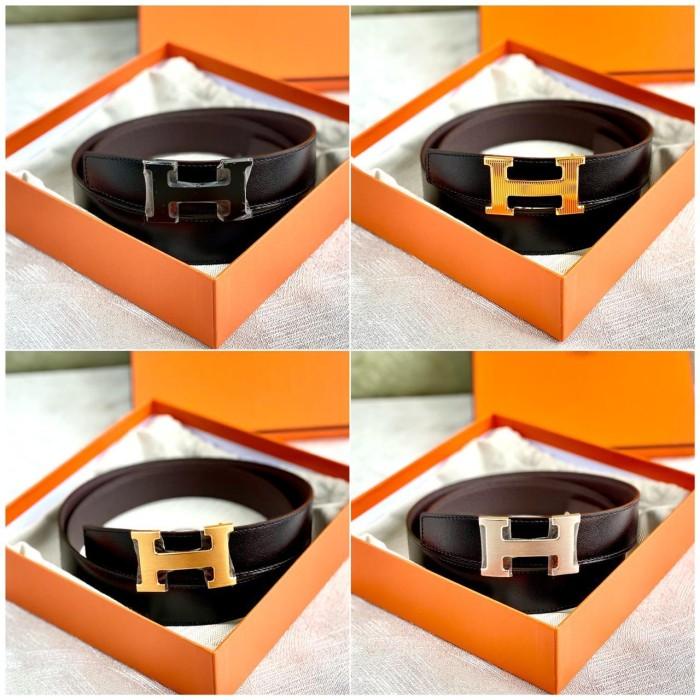 Original - Hermes Belt 32mm Black Chocolate Sabuk Ikat Pinggang