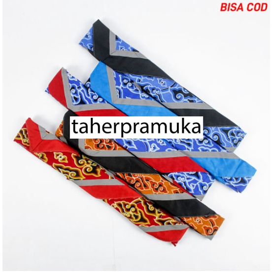 Scarf Pramuka Batik Mega Mendung Scraf Scout Motif Batik Scraft Menyala Syal Pramuka