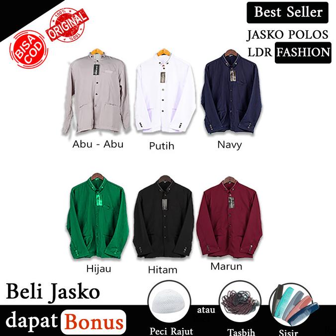 Baju Koko - Jasko Polos Putih Elegan