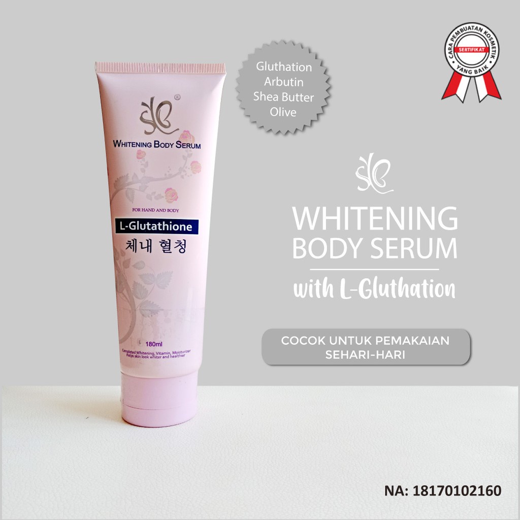 SYB Whitening Body Serum 180ml  Body Loyion  Pemutih Badan  BPOM (Valensia)