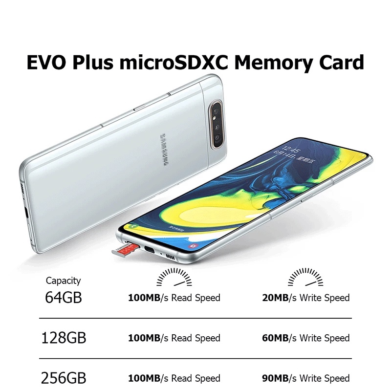 SAMSUNG Micro SD Kartu Kecepatan Tinggi 32GB/64GB/128GB/256GB/512GB EVO Plus Flash Memory Card