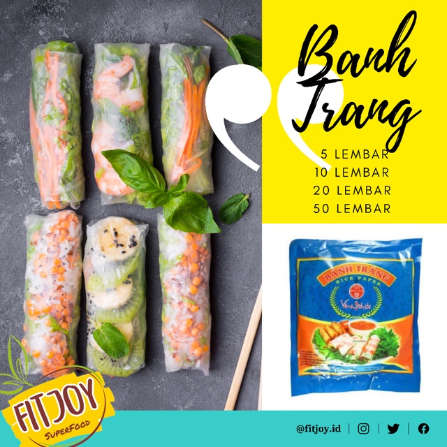 

Banh Trang Rice Paper 22 cm 5 lembar / Kulit Lumpia Vietnam / Spring Roll