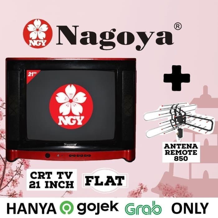 [BUNDLE] Televisi / TV / CRT NAGOYA 21 inch Flat + Antena Remote 850
