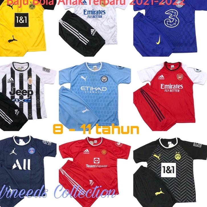 ⁂Grosir ETT7I COD / BAJU BOLA ANAK UMUR 8-11 TAHUN / SETELAN KAOS FUTSAL ANAK 2021 / SET JERSEY ANAK