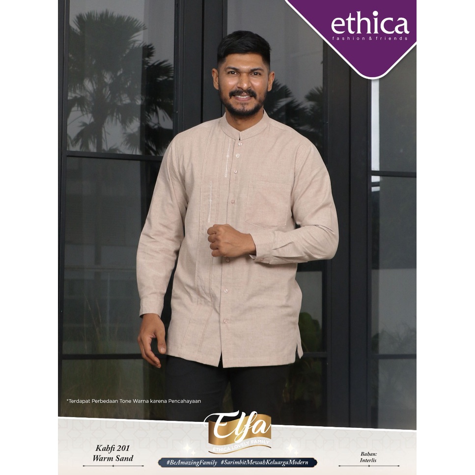 KAHFI 201 WARM SAND, BAJU KOKO ETHICA LENGAN PANJANG