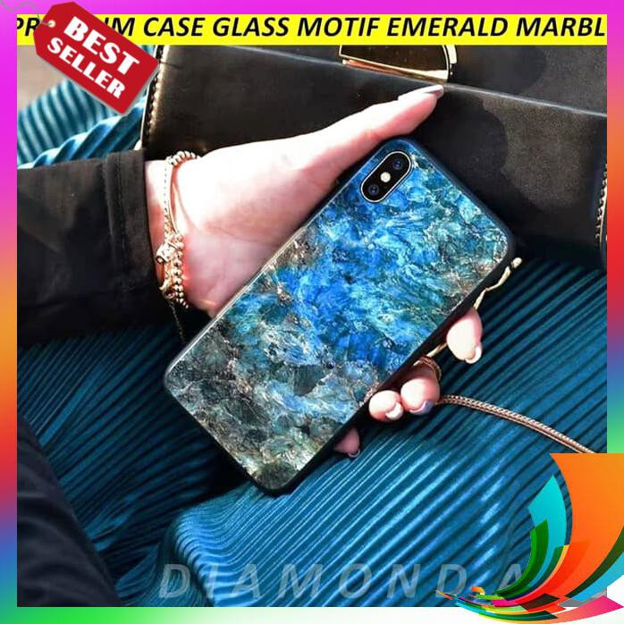 【TERBARU】 SAMSUNG NOTE 10 PLUS PREMIUM Case Hp Glass MOTIF EMERALD MARBLE