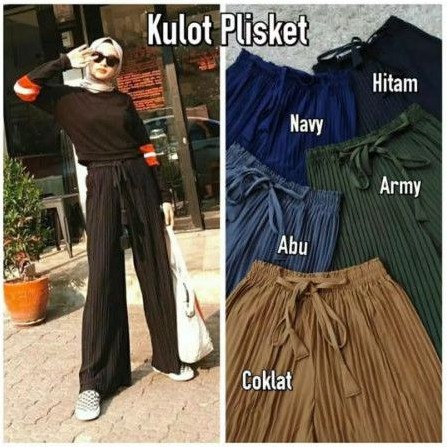 Celana Panjang Kulot Plisket Kualitas Bahan Premium