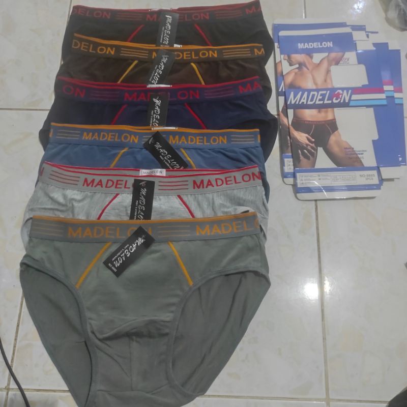 (1 Lembar) Celana Dalam Pria Madelon Briefs / Cawat Sempak Pria Madelon Briefs 8885