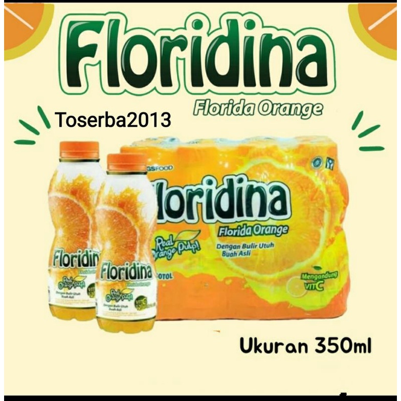 

Floridina Florida Orange Minuman Rasa Jeruk Dengan Bulir Jeruk Asli 350 ml