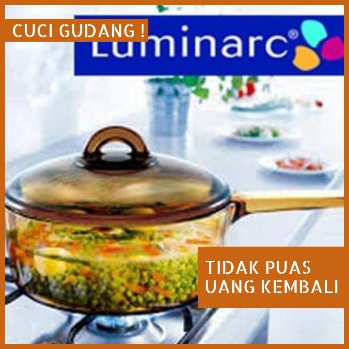 TERLARIS LUMINARC SAUCEPAN VITRO BLOOMING 1.5L/ LUMINARC PANCI GAGANG KACA TERBATAS