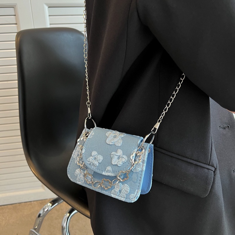 TAS SELEMPANG BUNGA MINI Floral Anggun RANTAI LUCU Graceful Tas Simple Dompet Korean style Tas Fashion Bunga Selempang Wanita Terbaru Trendi Sederhana