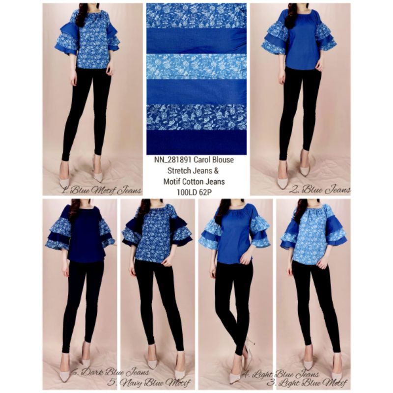 Atasan blus wanita sabrina jeans 281891
