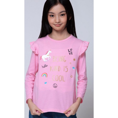 aero long sleeve t-shirt geber unicorn anak perempuan